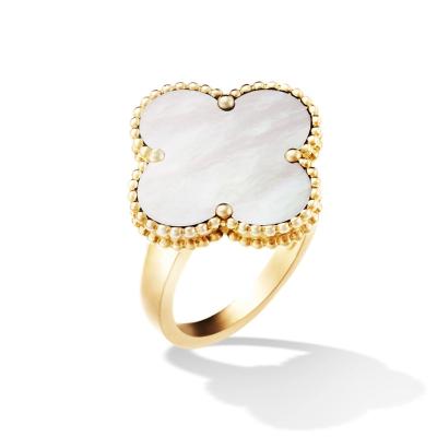 China VCARF78900 Diamond Magic Alhambra Ring Yellow Gold Flower Shape for sale