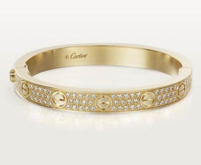 China Mensen VS 204 briljant gesneden diamant LOVE 18K gouden armbanden fijne sieraden op maat Te koop