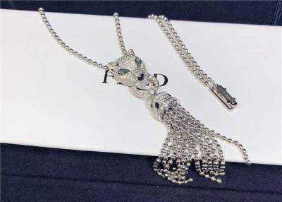 Cina Originale 18K Oro Bianco Panthera De Car Collare con 176 diamanti tagliati brillantemente in vendita