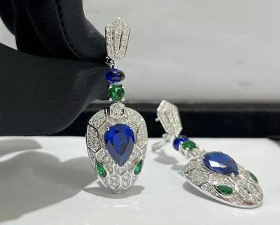 Cina Gioielli personalizzati Gioielli di oro solido 18 carati Gioielli di lusso Gemstone Gioielli di diamanti Orecchini in vendita