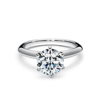 Китай T Classic 6 Prongs Engagement Ring Solitaire Ring 18K White Gold/Platinum Customization продается