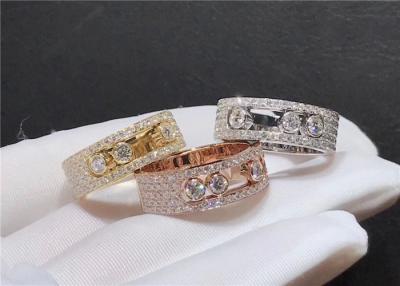 China Fully Handcrafted Jewelry / 18 Carat Yellow Gold Diamond Band for sale