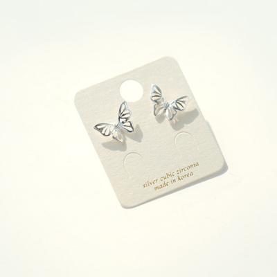 China Fashion Style 925 Silver Butterfly Earrings Design Silver Butterfly Earrings Silver Butterfly Design for sale