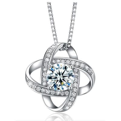 China CLASSIC Women Silver Jewelry 925 Sterling Silver Design Diamond Pendant for sale