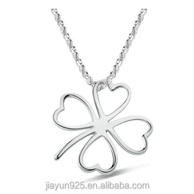 China Wholesale Simple Design Woman Hot Design Pendant, Factory Direct Cheap Clover Leaves Dangle Charms, 925 Sterling Silver Charms Pendant for sale