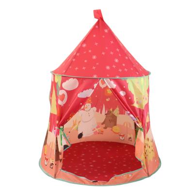 China Easy Install High Quality Polyester Fabric Girls Boys Castle House Teepee Tent Kids Play Tent for sale