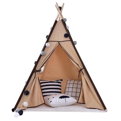 China Easy Install Hengfeng Teepee Tent Kids Play Folding Indoor Toy Canvas Castle Indian Kids Party Teepee Tents For Sale for sale