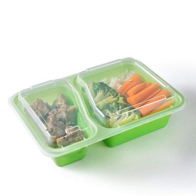 China 2 Compartment Microwavable Plastic Food Containers, Microwave, Leak Proof, Meal Prep, Food Bowl for sale