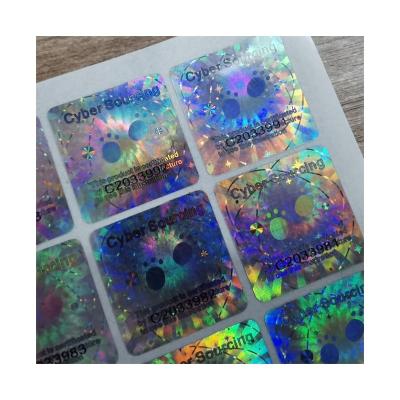 China Anti-Counterfeit Security Seal Stickers Holographic Warranty Vacuum Laser Label With Adhesive Serial Number Label for sale