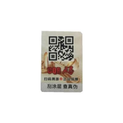 China Waterproof Text Technology Security Label Invisible Encryption Trademark Anti-counterfeiting Sticker for sale