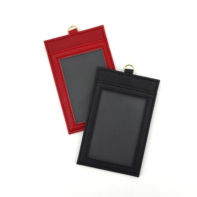 China Fashion Customized Waterproof Leather ID Card Plastic Holder With Lanyard for sale