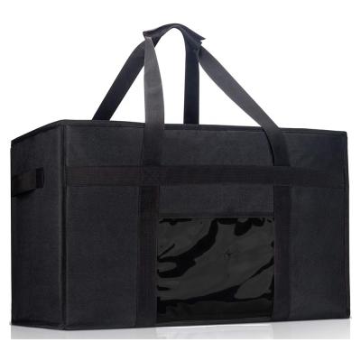 China High Quality Black Oxford Waterproof Insulated Uber Eats And Doordash Food Delivery Bag for sale