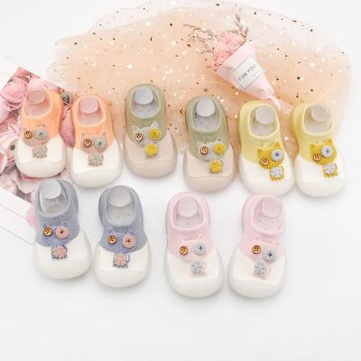 China Best Price Viable Sale Anti Slip Promotional Fancy Baby Shoes Rubber Soft Sole Socks For Newborns Gift for sale