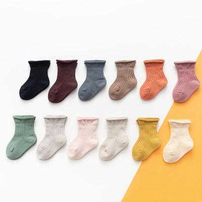 China 2021 Hot Selling QUICK DRY Baby Socks Solid Color Baby Grit Socks Autumn Toddler Wholesale For 0-3 Years for sale