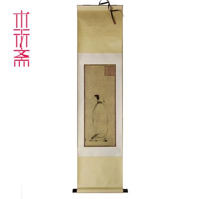 China Ancient Decorative Painting Song Dynasty Ancient Painting Liang Kai Li Bai Chanting Picture for sale