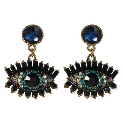 China Vintage Wholesale European American Bohemian Colorful Crystal Eye Drop Earrings For Women 2021Jewelry for sale