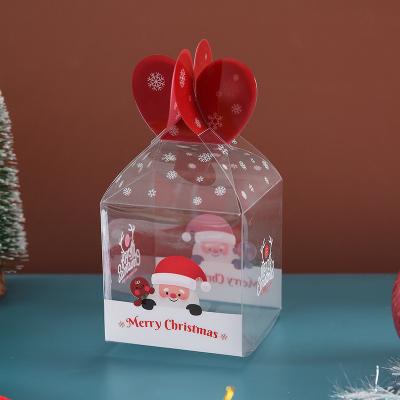 China Logotipo personalizado de plástico pvc plegable caja de pastel caja de regalo PET clara para Navidad dulce de manzana en venta