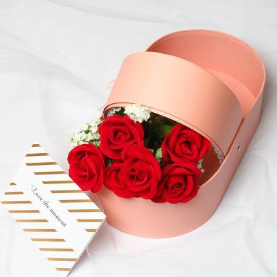 China Custom Order Accepted Colorful Flower Necklace Gift Jewelry Round Paper Acrylic Boxes for sale