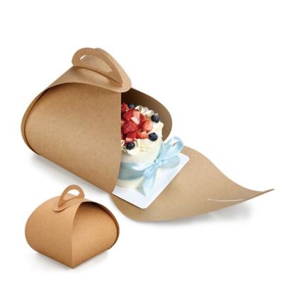 Cina OEM Biodegradable Cake Box Kraft Paper Bakery Box per imballaggi di dolci in vendita