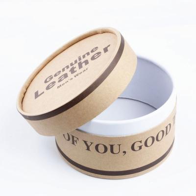 China Custom Order Accepted Small Round Paperboard Gift Packaging Box for Men's Leather Belt for sale