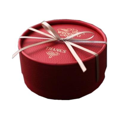 China Custom Logo Recyclable Truffle Packaging Round Cardboard Chocolate Box Favors Gift For Wedding Souvenirs for sale