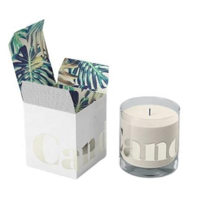 China Black custom Candle BGoxes Flat for Custom Printing Elegant Candle Jar Packaging Box for sale