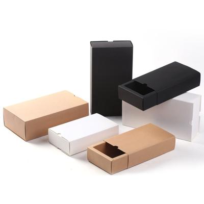 China Foldable Drawer Kraft Indestructo Mailer Box Custom For Shipping Underwear Socks for sale