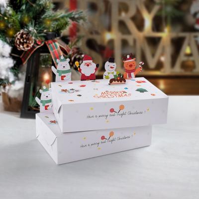 China Embalaje de regalos de Navidad Caja plegable Impresión de logotipos personalizables para pasteles en venta