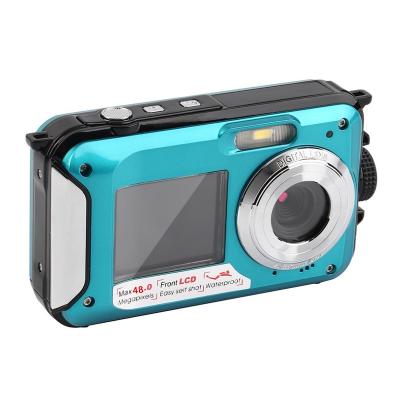 China 2023 CMOS Front Full Hd 2.7k Waterproof/Shockproof Rechargeable Cheapest Waterproof VCR Digital Cameras For Photography for sale