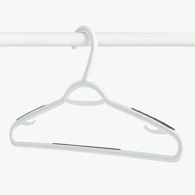 China Amazon Multifunctional Hot Selling Garment Display Adult Slim Non To Slip Laundry Hangers White Plastic for sale