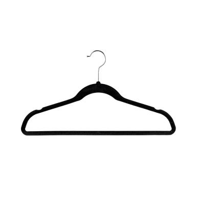 China Modern 360 Swivel Hanger Hook Velvet Shirt Heavy Duty Non Slip Coat Hangers for sale