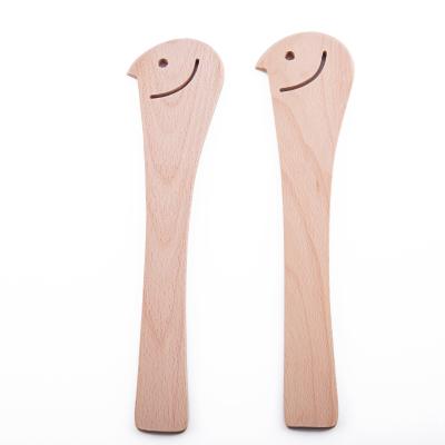 China Sustainable Natural Wood Spatula Wooden Spoon Kitchen Tools Eco Friendly Bakeware for sale