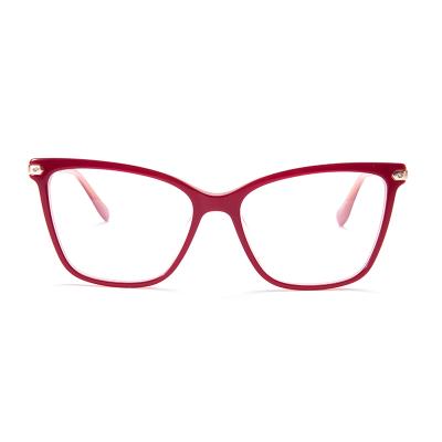 China Fashionable Custom Blue Light Square Acetate Sheet Glass Optical Square Eye Frame Classic Frame for sale