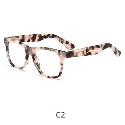 China Fashion Optical Frames Luxury Vintage Retro Square Acetate Frame Eyeglasses For Male And Female for sale