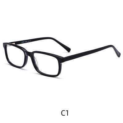 China Yecheng Wholesale Brand Fashion Optical Frames 2021 Fashion Black Square Acetate Glass Women Custom Frame for sale