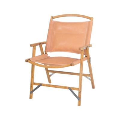 China EUROPEAN Outdoor Solid Wood Folding Chair Outdoor Camping Folding Chair Canvas Storage Leisure Chair for sale