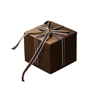 China Recyclable wooden gift box char paulownia box whiskey glass wooden box for sale