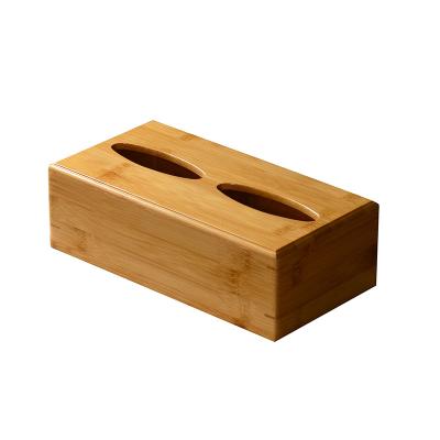 China Recyclable Wooden Tissue Box Bamboo Stash Box Packaging Box With Custom Logo for sale