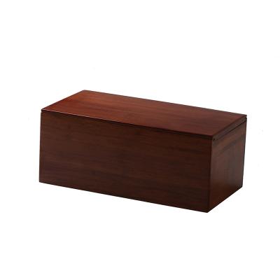 China Recyclable Luxury Bottle Gift Box Wooden Wine Box Slipping Lid Wood Storage Crate for sale