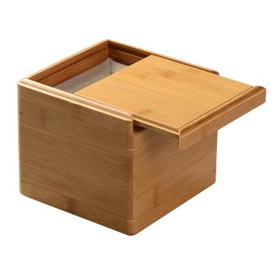 China New Arrival Custom Packaging Bamboo Wooden Box Latest Design Drawer Box Recyclable Packaging Box for sale