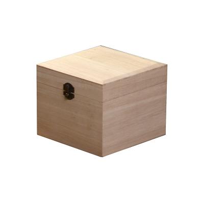 China Recyclable Wooden Unfinished Wooden Gift Box Weed Wine Crate Wooden Box for sale