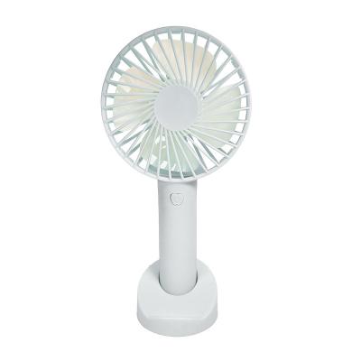 China Hotel Mini Handheld Fan Portable Usb Rechargeable Battery Cooling Desktop With Cell Phone Bracket 3 Low Modes For Outdoor Travel for sale