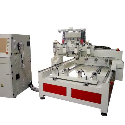 China Building material stores gunstock heads 5 axis 3d multi axis cnc rotary router for sale