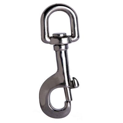 China Top Quality 316 Heavy Industry Stainless Steel Swivels Eye Snap Hooks / Single Bolt Snap Hook Dog Hook 75mm for sale