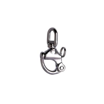 China High quality heavy industry stainless steel 304/316 quick release snap shackles with swivel eye for sale