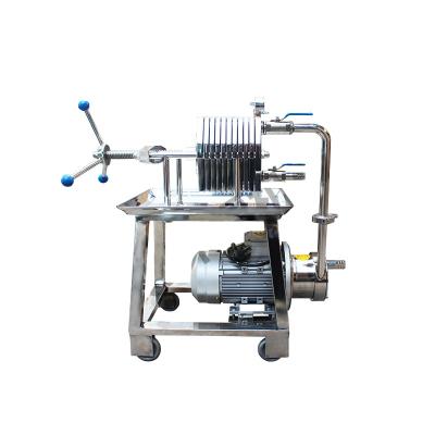 China Factory beer wine edible oil filtration stainless steel filter press for sale