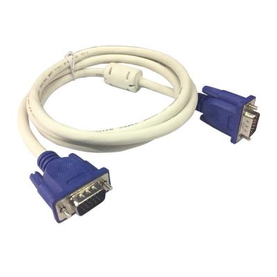 China White COMPUTER 1.5M VGA cable3+4 15pin male to male computer cable for sale