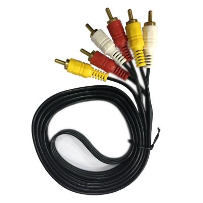 China TV 3M 3RCA To 3RCA Cable Video Cable 3 Red Yellow White Through 3 Gold Plated TV Cable for sale