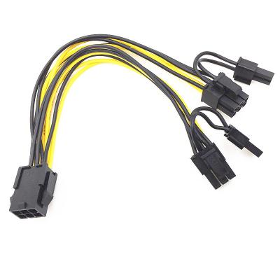 China Power Extension Cable 6pin to 8pin*2 6p to 6+2p 6p to 8pPCI-E PCI Express ATX 6Pin to Dual 8 Pin Video Card Extension Splitter for sale