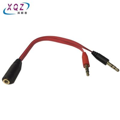 China COMPUTER 3.5mm female to male 2 aux cable. and to MIC 2 in 1 cable for headphone 1 to 2 splitter ribbon cable for sale